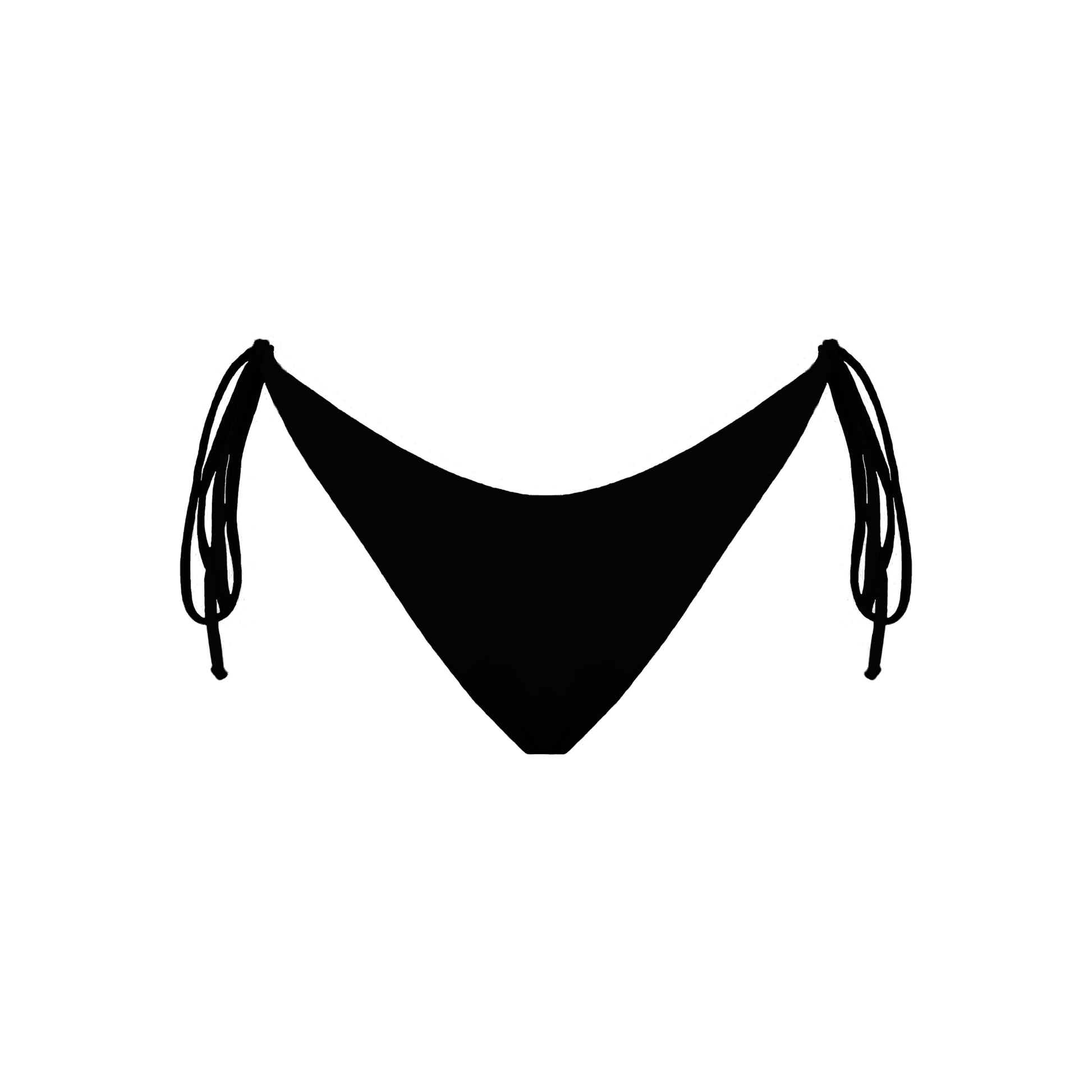 Traditional side tie cheeky bikini bottom.