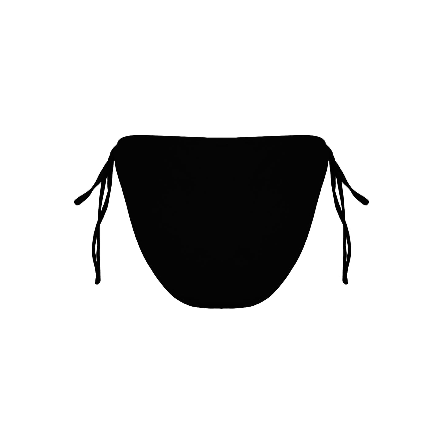 Traditional side tie cheeky bikini bottom.