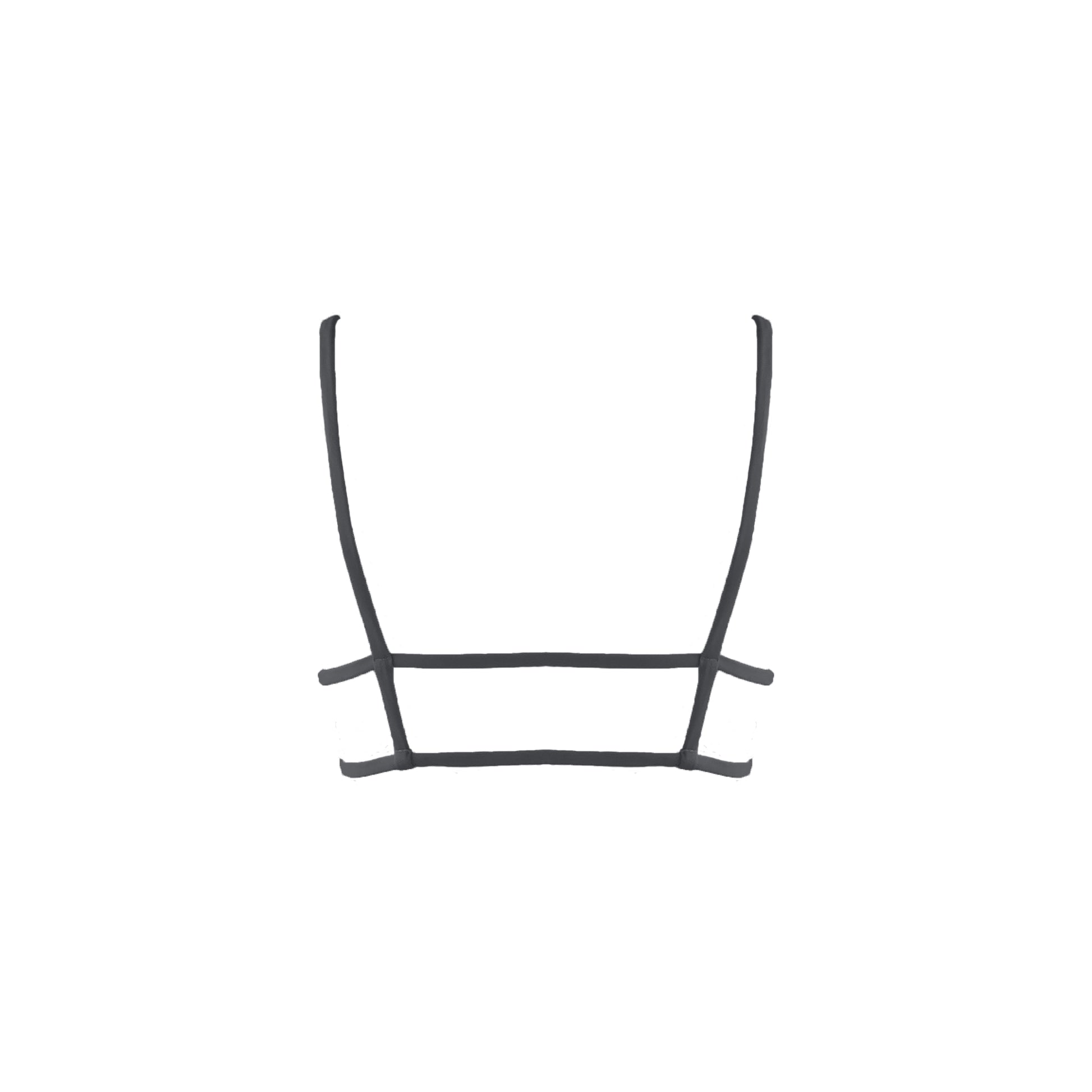 Back view of dark grey Bralette style bikini top with strappy back details.