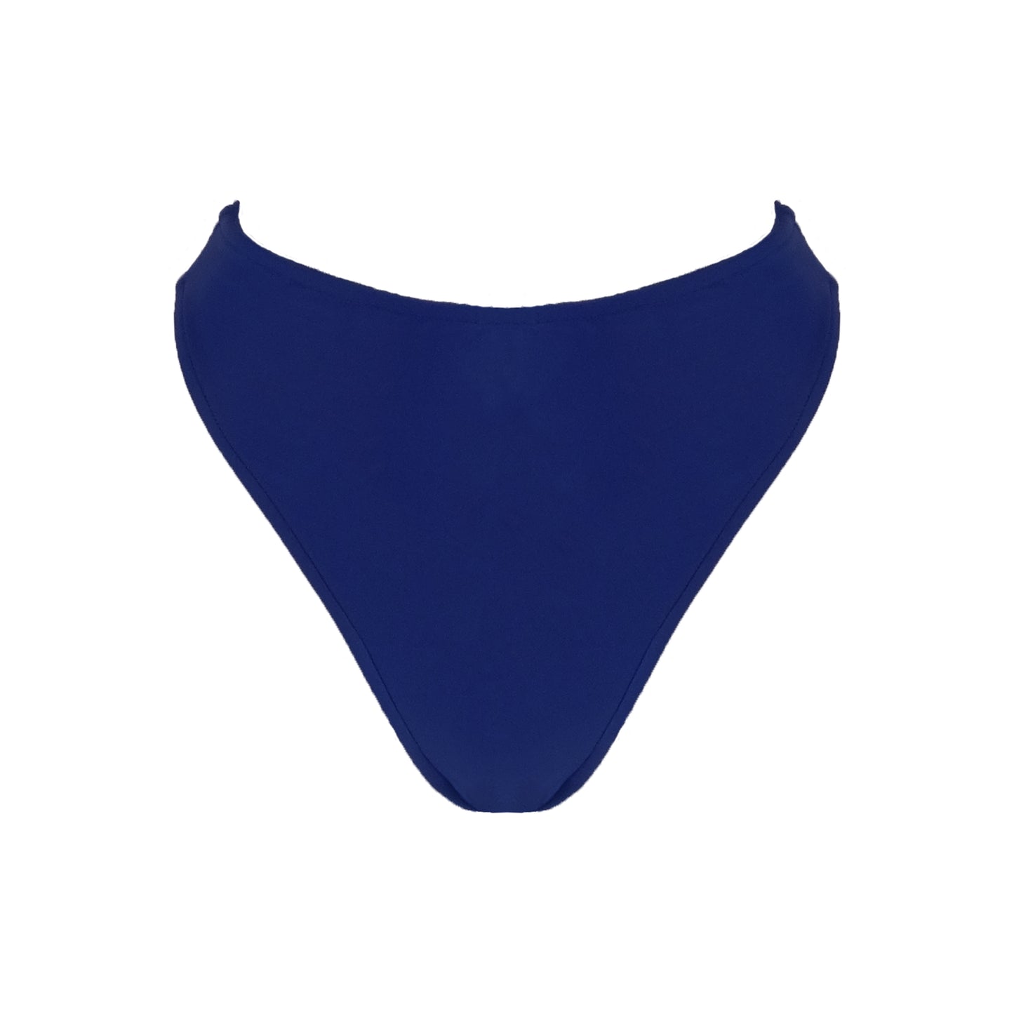 Midnight navy High waist bikini bottom with high cut legs and cheeky bum coverage.