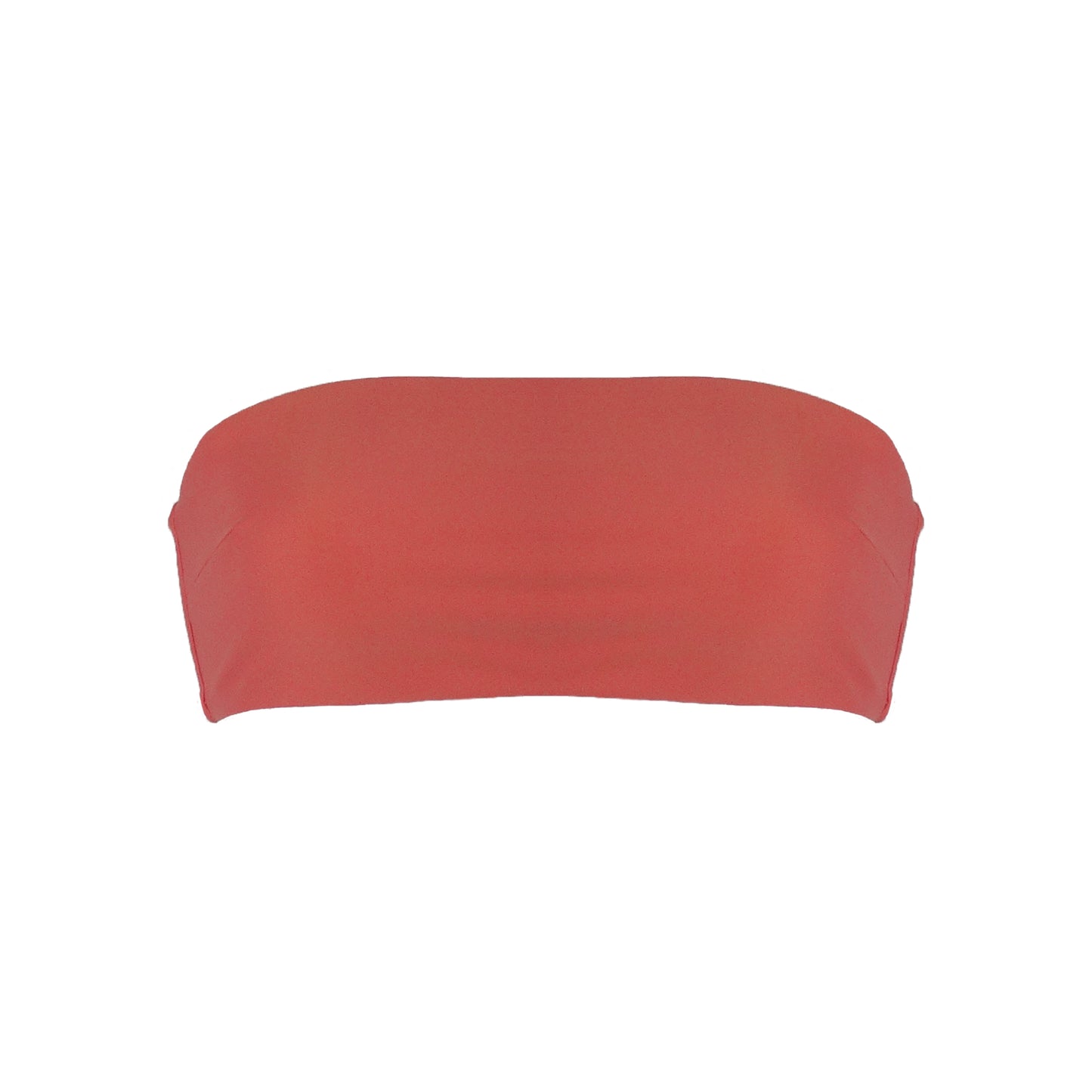 Terracotta rustic orange strapless bikini top with an adjustable tie back closure.
