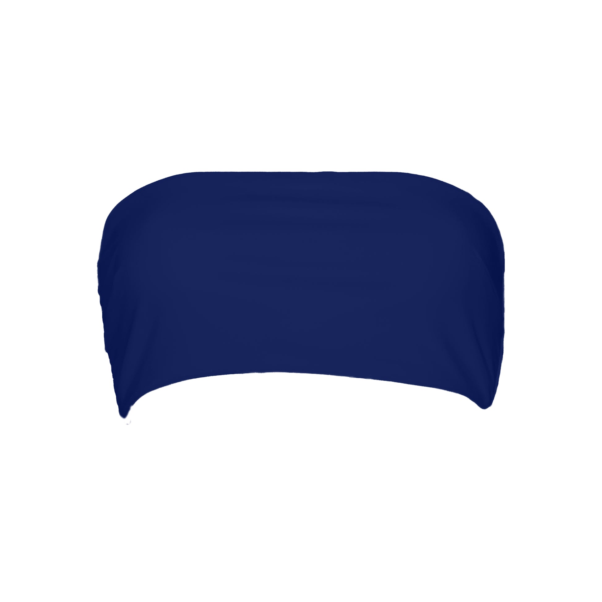 Royal blue strapless bikini top with an adjustable tie back closure.