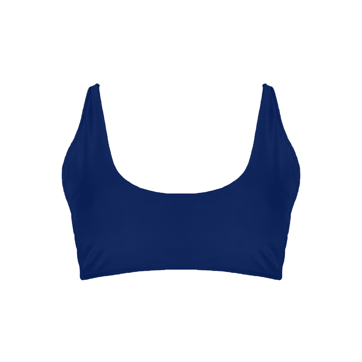 Midnight Navy Scoop neck bralette style bikini top.