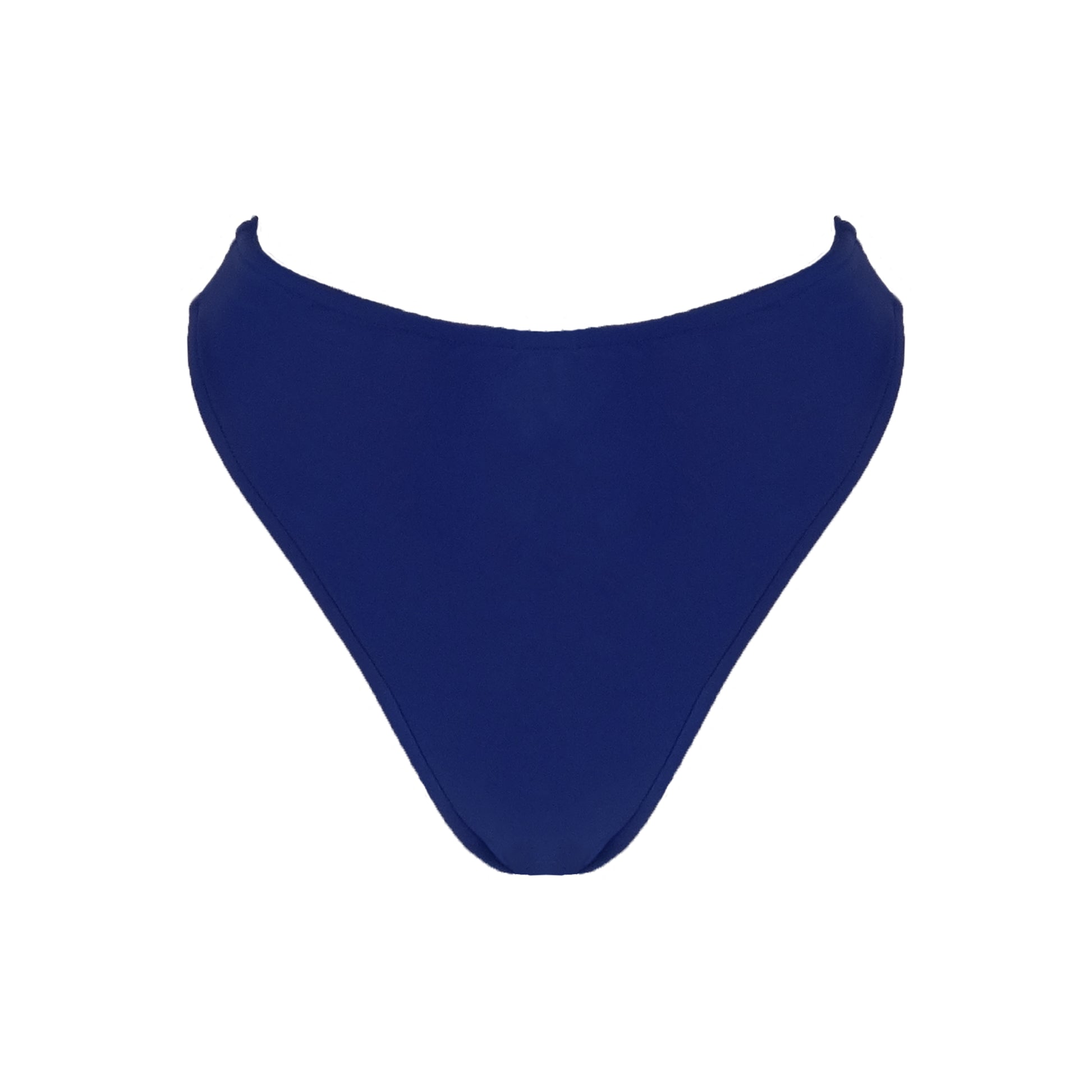 Midnight navy High waist bikini bottom with high cut legs and cheeky bum coverage.