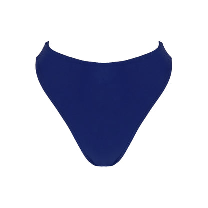 Midnight navy High waist bikini bottom with high cut legs and cheeky bum coverage.