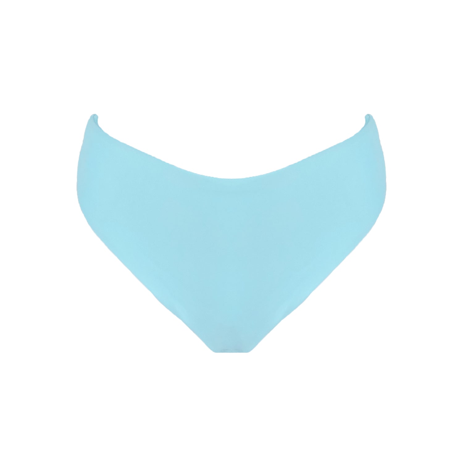 Ocean blue high waist cheeky bikini bottom with high cut legs, shapewear benefits, and full bum coverage.